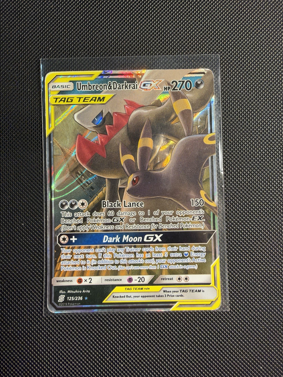 Umbreon & Darkrai GX 125/236 Sm-Unified Minds Holo Pokemon TCG