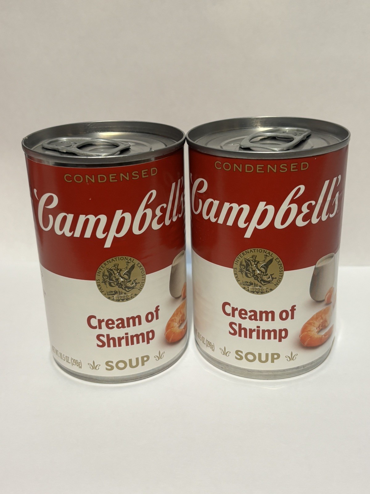 Campbell\'s Condensed Cream of Shrimp Soup 2 Cans 10.5 oz Exp Dec 2026 Campbell\'s Condensed Cream of Shrimp Soup 2 Cans 10.5 oz Exp Dec 2026