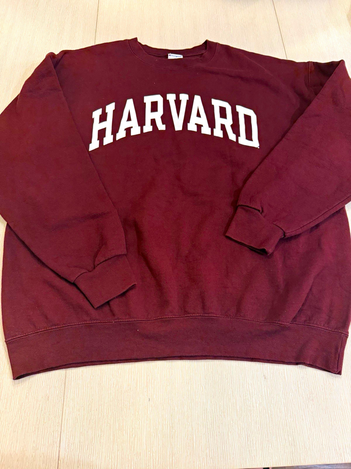 Champion Harvard Crimson Crewneck Sweatshirt Mens XL Maroon White