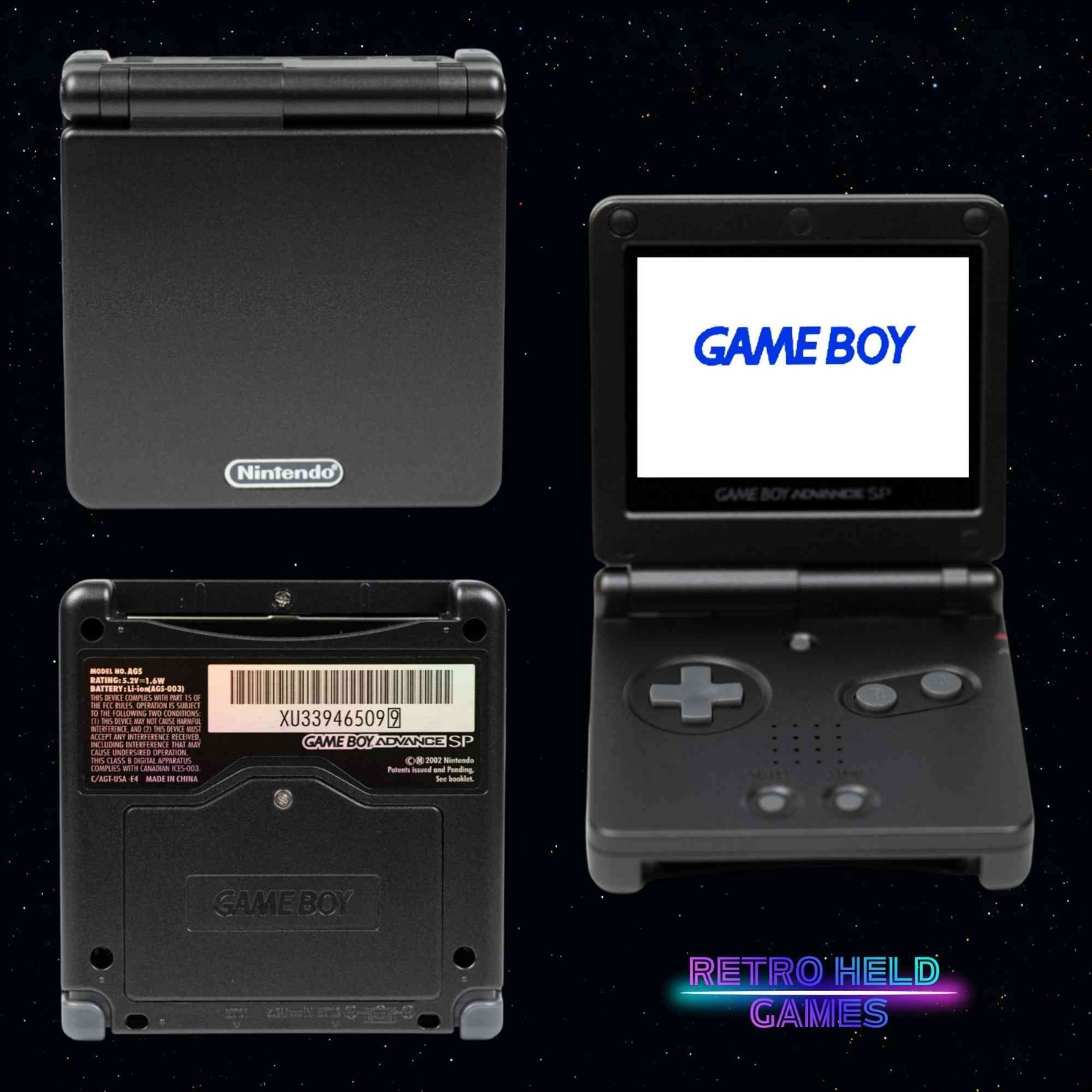Nintendo Game Boy Advance SP GBA Console with IPS V5 Backlit Screen Choose Color