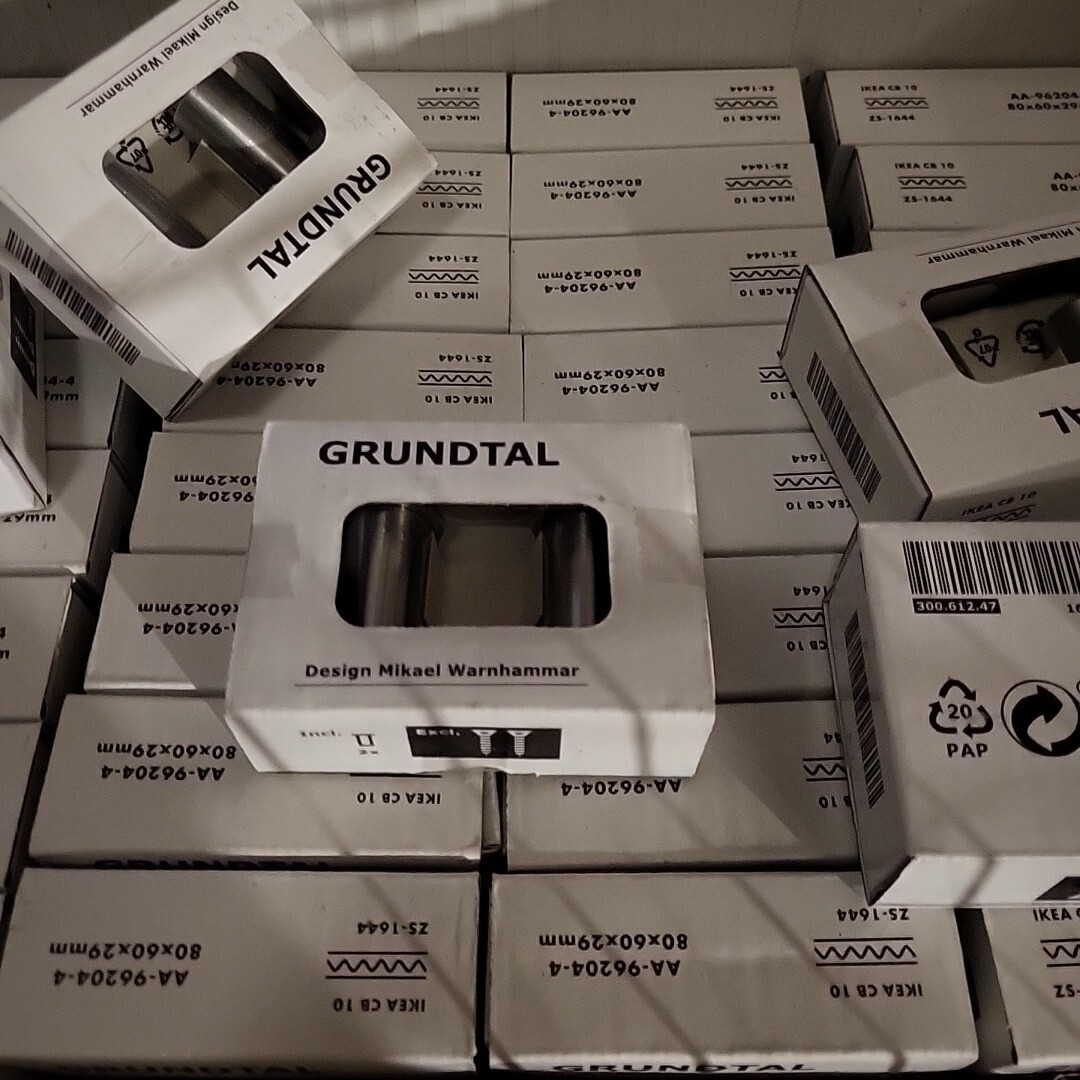 DISCONTINUED 2x IKEA GRUNDTAL Hanger Stainless Steel Knob 300.612.47 2 Pack DISCONTINUED 2x IKEA GRUNDTAL Hanger Stainless Steel Knob 300.612.47 2 Pack