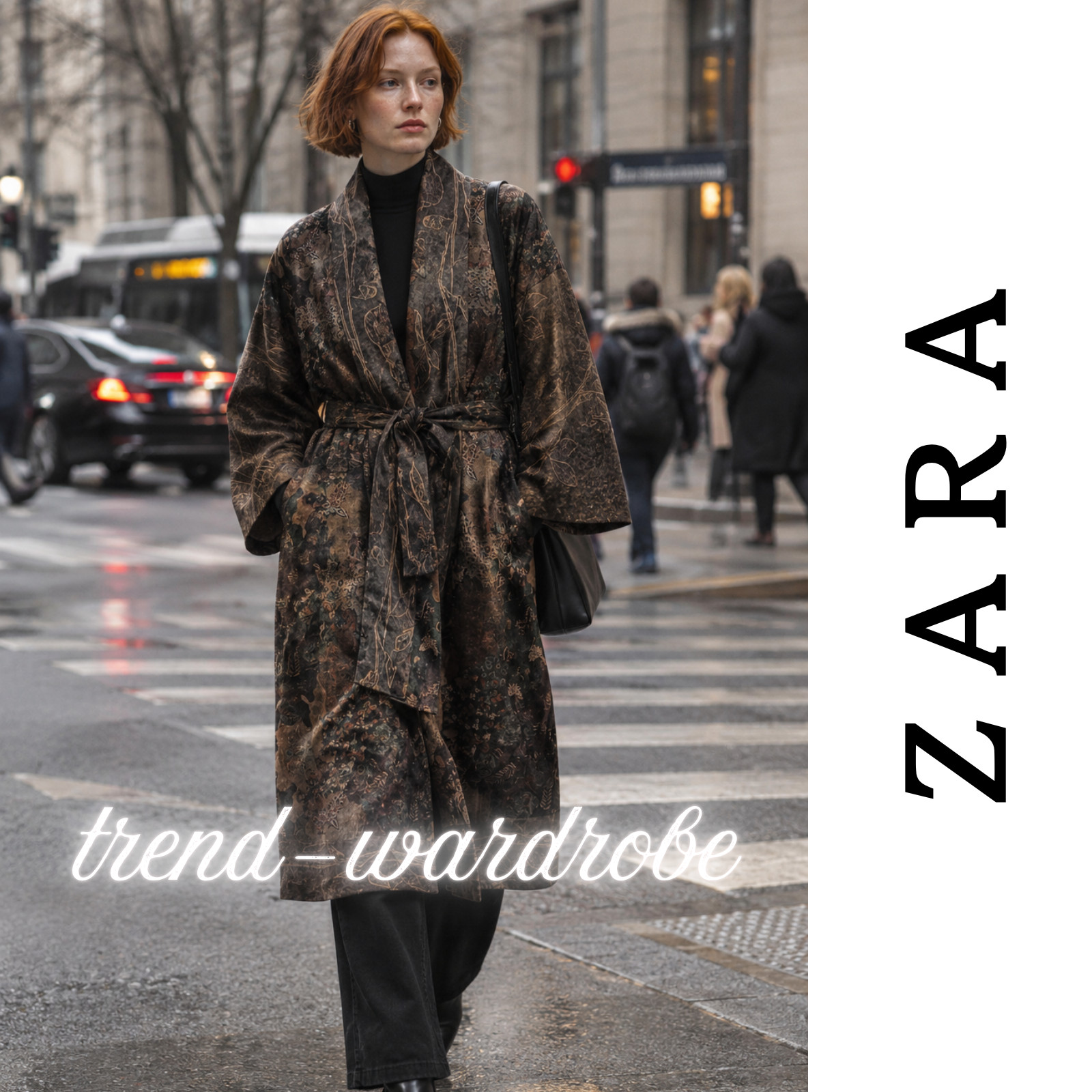 ZARA LINEN BLEND JACQUARD LONG KIMONO S/M, L/XL 4786/203/700
