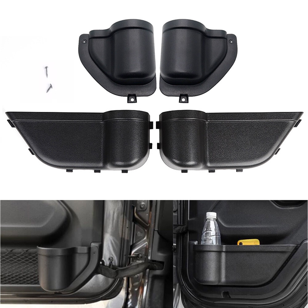 4Door Front & Rear Door Pocket Storage Box Organizer for Jeep Wrangler JL 2018+