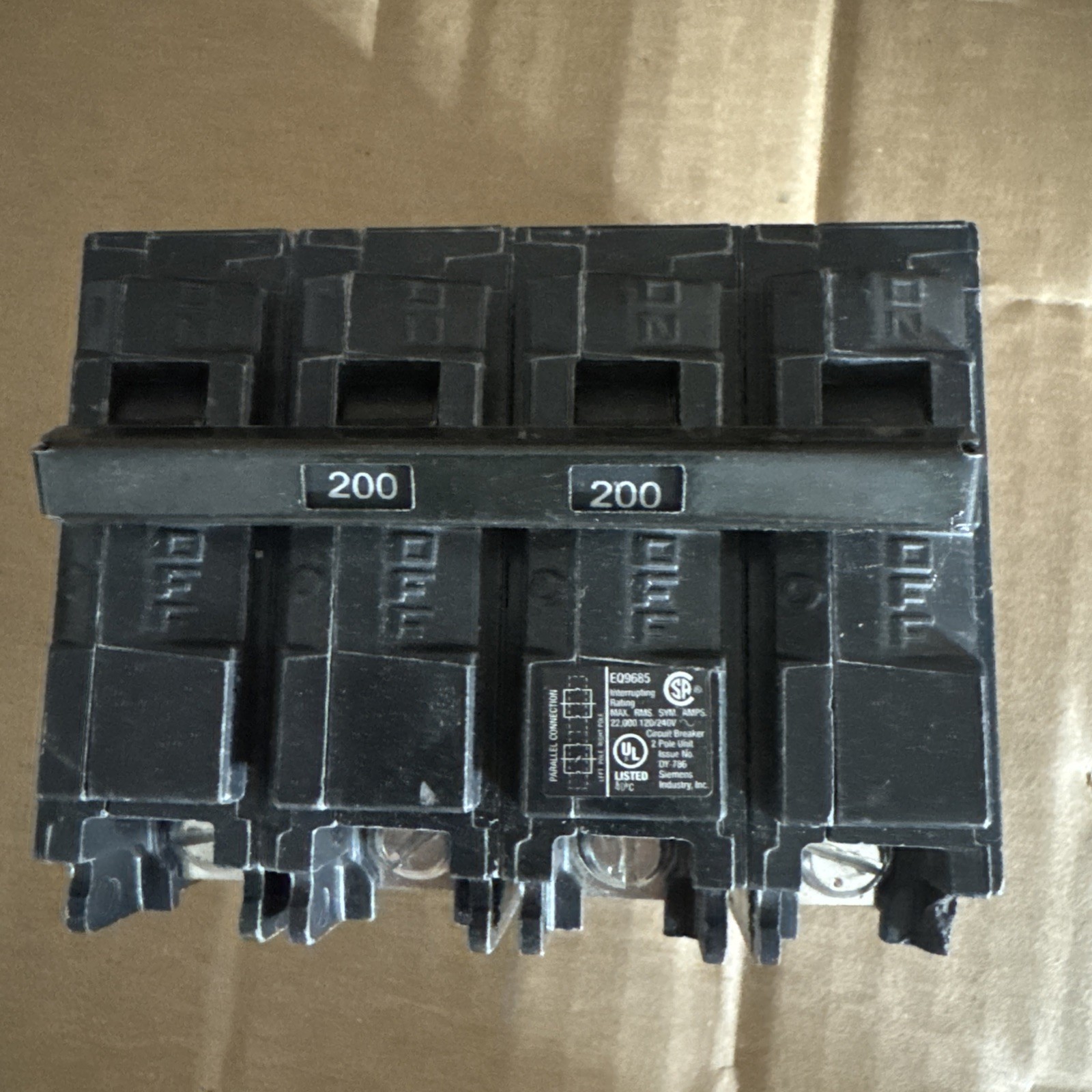 Siemens EQ9685 200A 2 Pole 120/240V Circuit Breaker