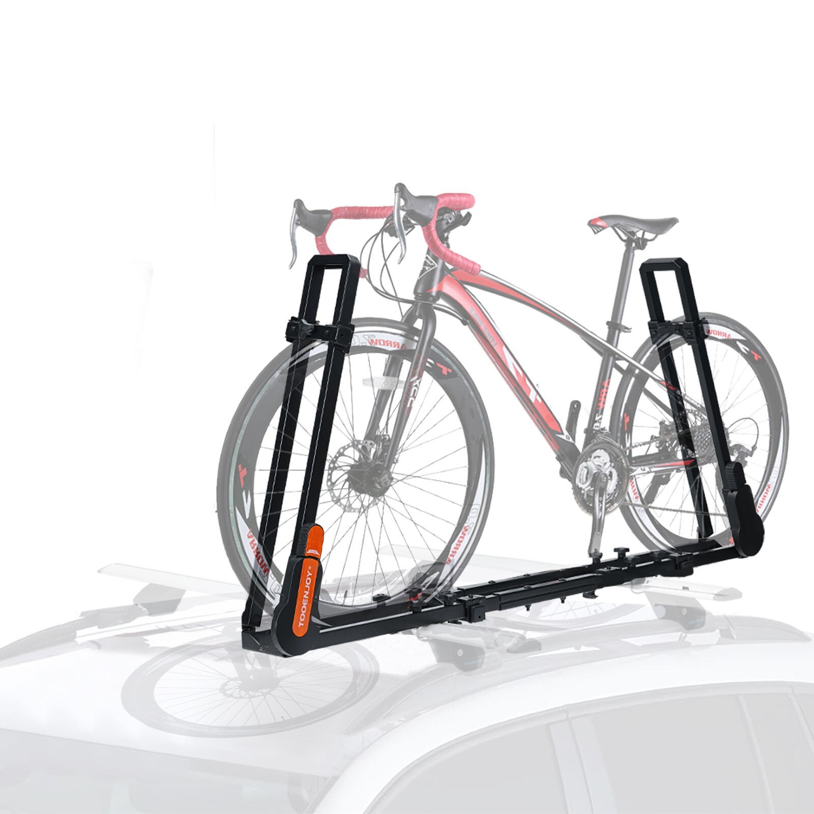 TOOENJOY Roof Bicycle Car Rack, Bike Rooftop Mount Rack w/Dual Load Arm TOOENJOY Roof Bicycle Car Rack, Bike Rooftop Mount Rack w/Dual Load Arm