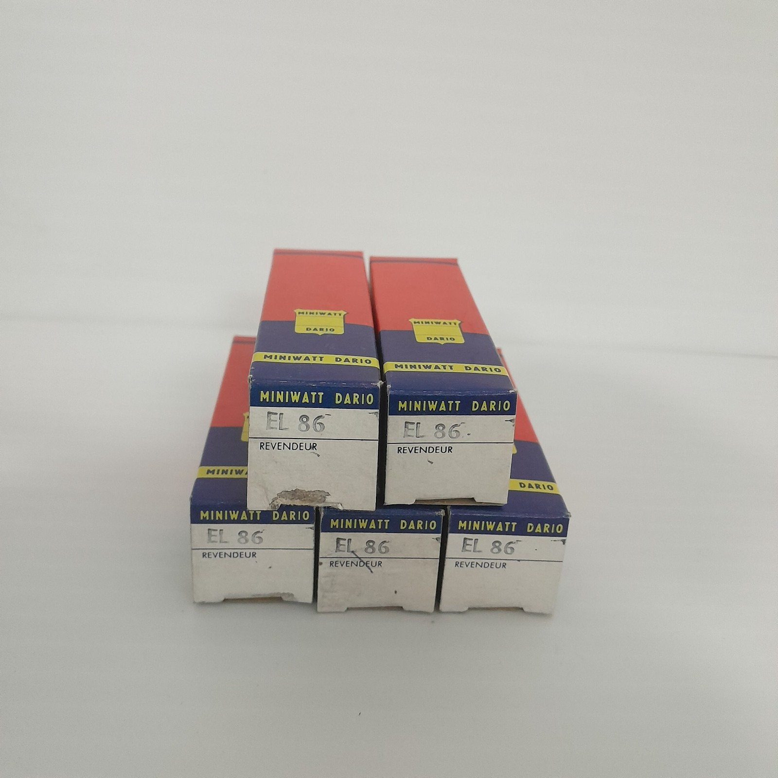 Lot of 5 Mullard Miniwatt Dario EL86 NOS/NIB tube/valves/ Röhre - Tested