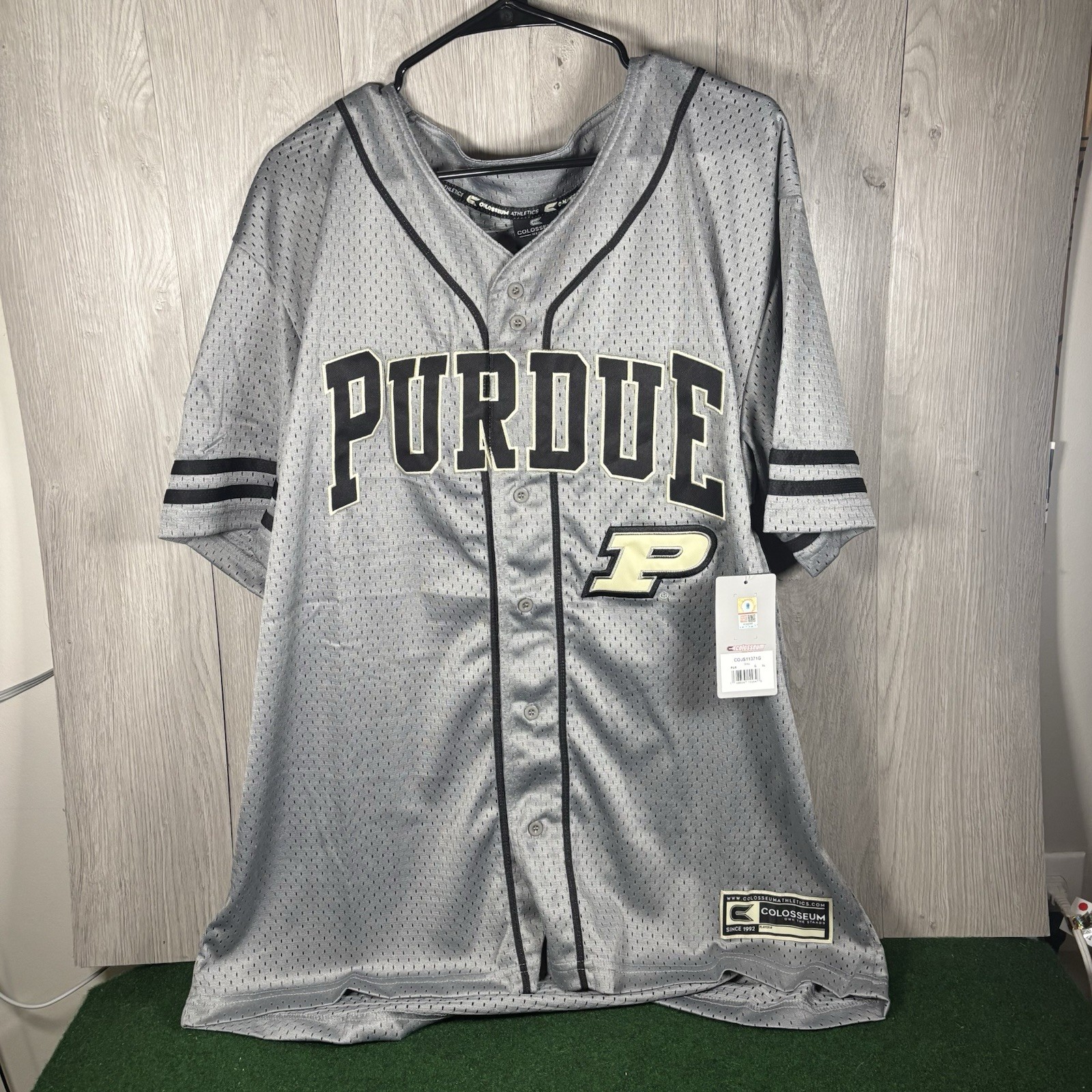 Men\'s Colosseum Gray Purdue Boilermakers Free Spirited Baseball Jersey Size XL Men\'s Colosseum Gray Purdue Boilermakers Free Spirited Baseball Jersey Size XL