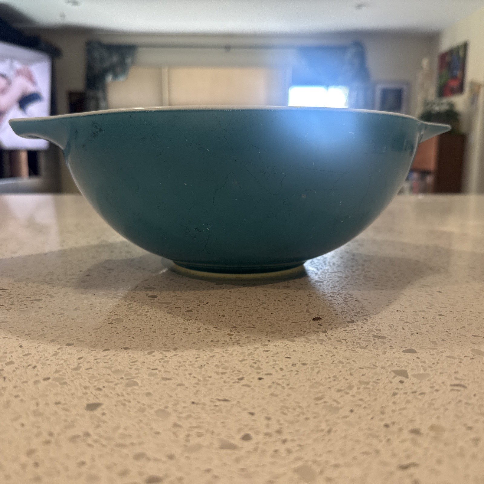 VNTG Pyrex Cinderella Turquoise Color Nesting Glass Mixing Bowls #444 2qt VNTG Pyrex Cinderella Turquoise Color Nesting Glass Mixing Bowls #444 2qt