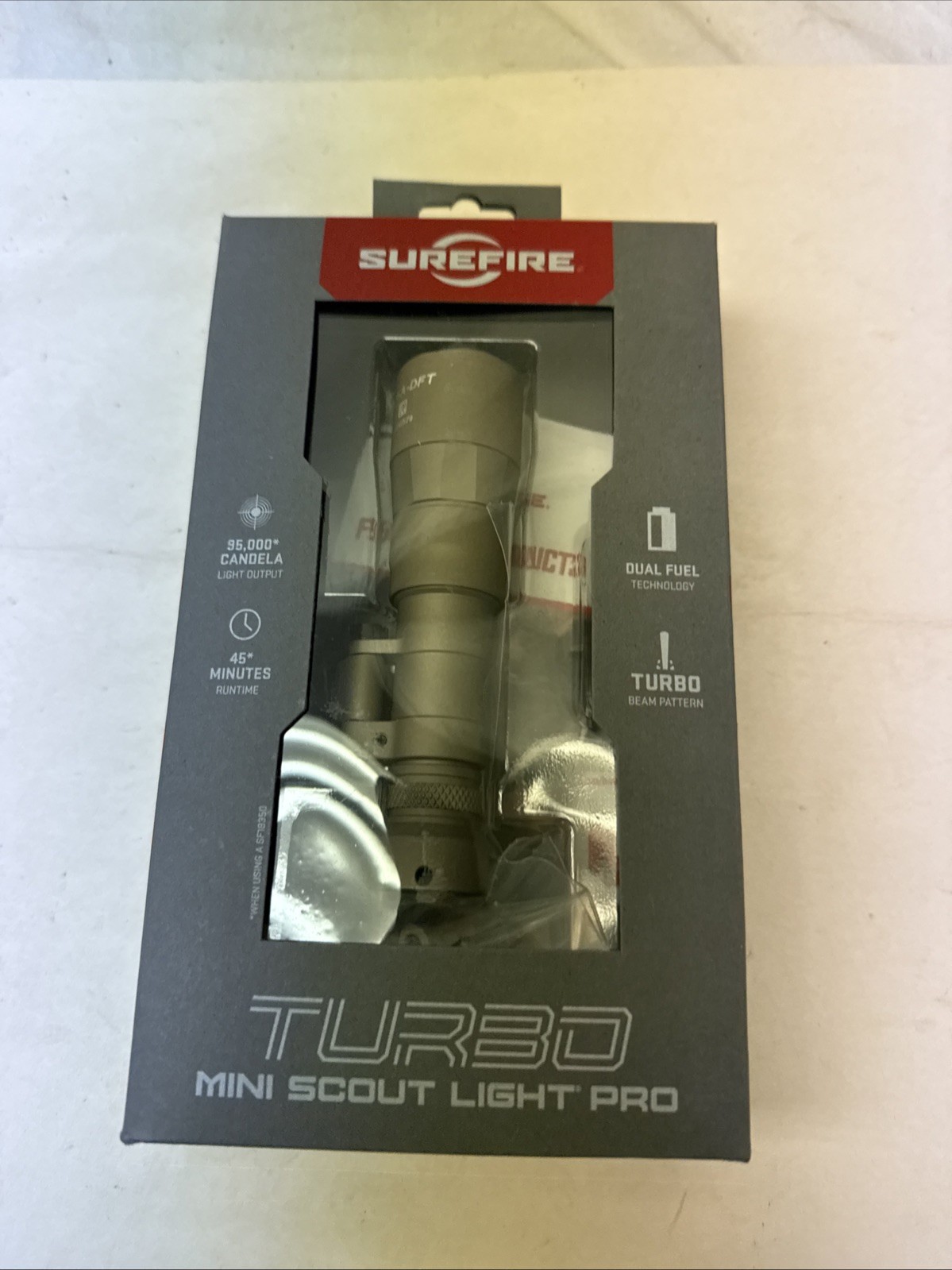 Rare & Hard To Find Surefire Mini Scout Light M340DFT-Tn-Pro Tactical Tan FDE