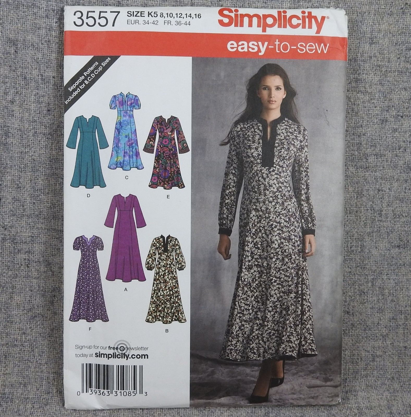 Simplicity 3557 Misses Miss Petite Dress pullover stand collar Size 8-16 Uncut