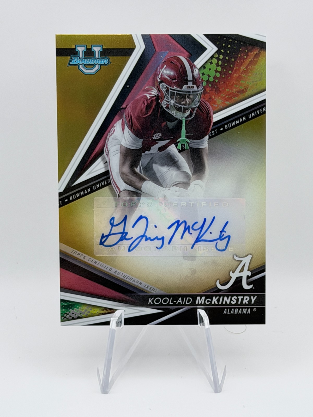 Kool-Aid McKinstry 2022-23 Bowman\'s Best U Auto Gold Refractor /50 Alabama SSP