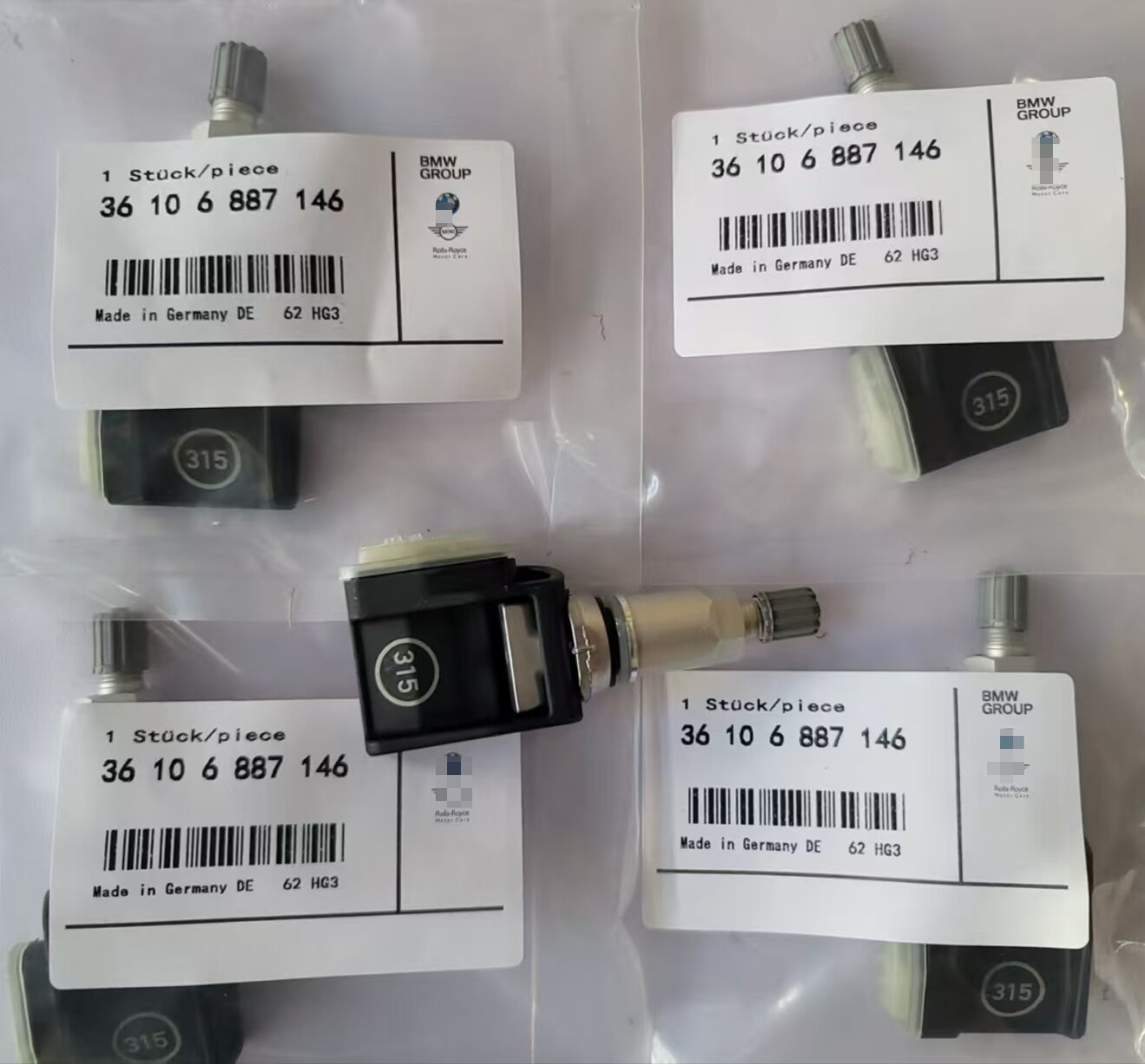4 Pcs NEW OEM TPMS Tire Pressure Monitoring Sensor 315 mhz For BMW 36106887146