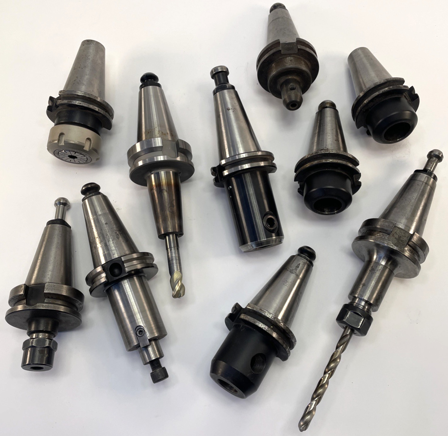 Lot of 10 CAT40 BT40 end mill Tool Holders Toolholders CAT 40 Techniks SYIC + Lot of 10 CAT40 BT40 end mill Tool Holders Toolholders CAT 40 Techniks SYIC +
