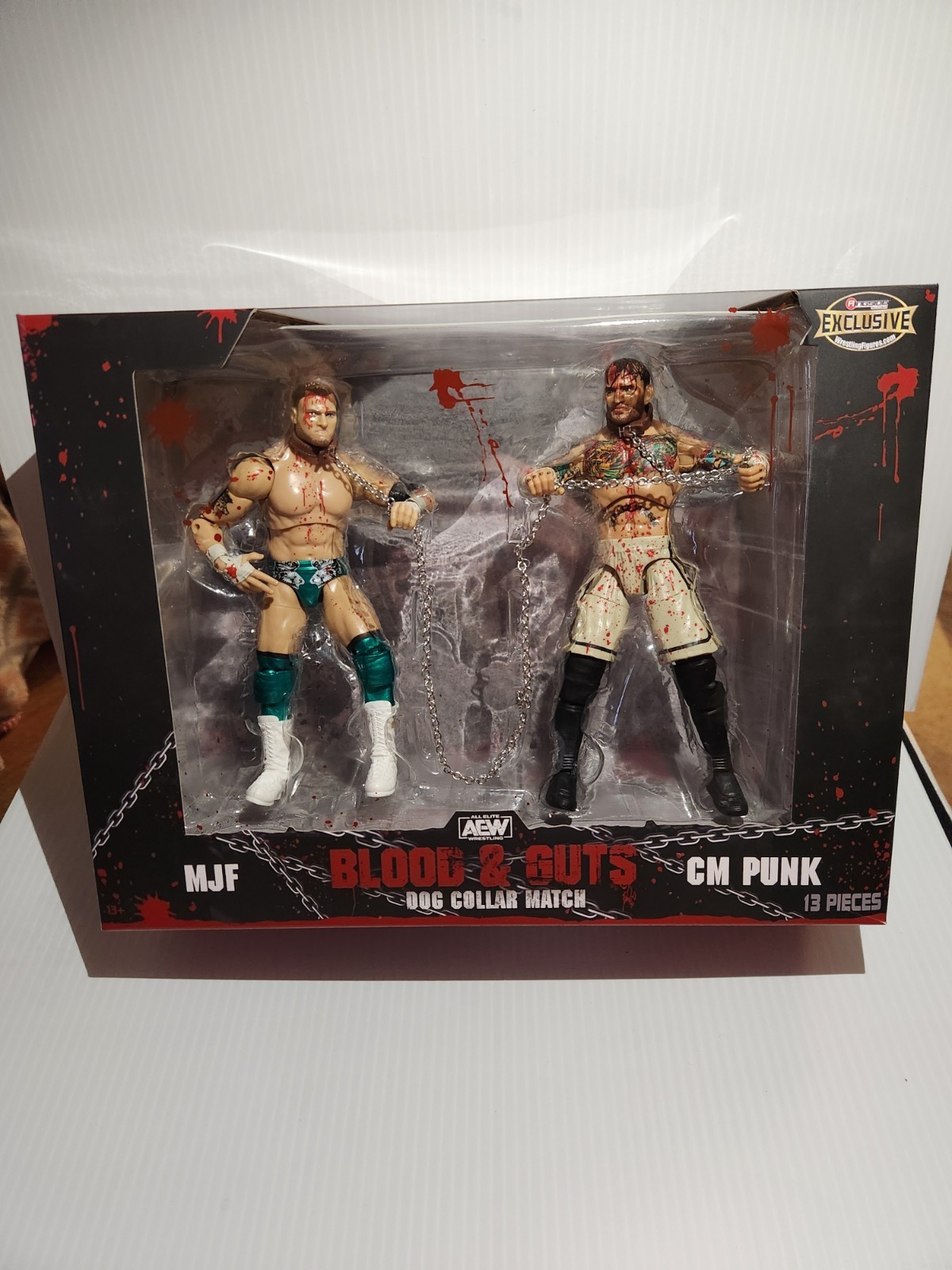 Ringside Collectibles Jazwares AEW Blood & Guts MJF & CM Punk Dog Collar Match