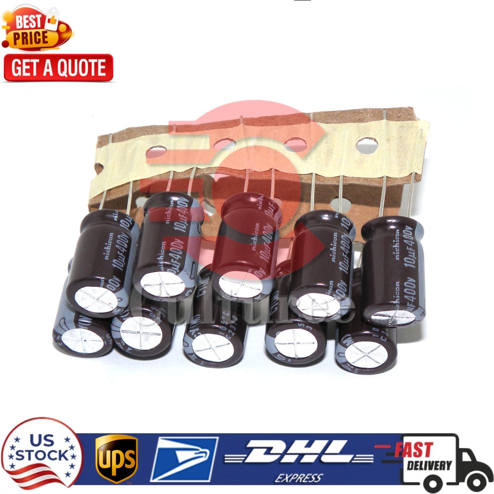 5x 400V10UF Nichicon Electrolytic Capacitors 10mfd 400V 10x16 mm 5x 400V10UF Nichicon Electrolytic Capacitors 10mfd 400V 10x16 mm