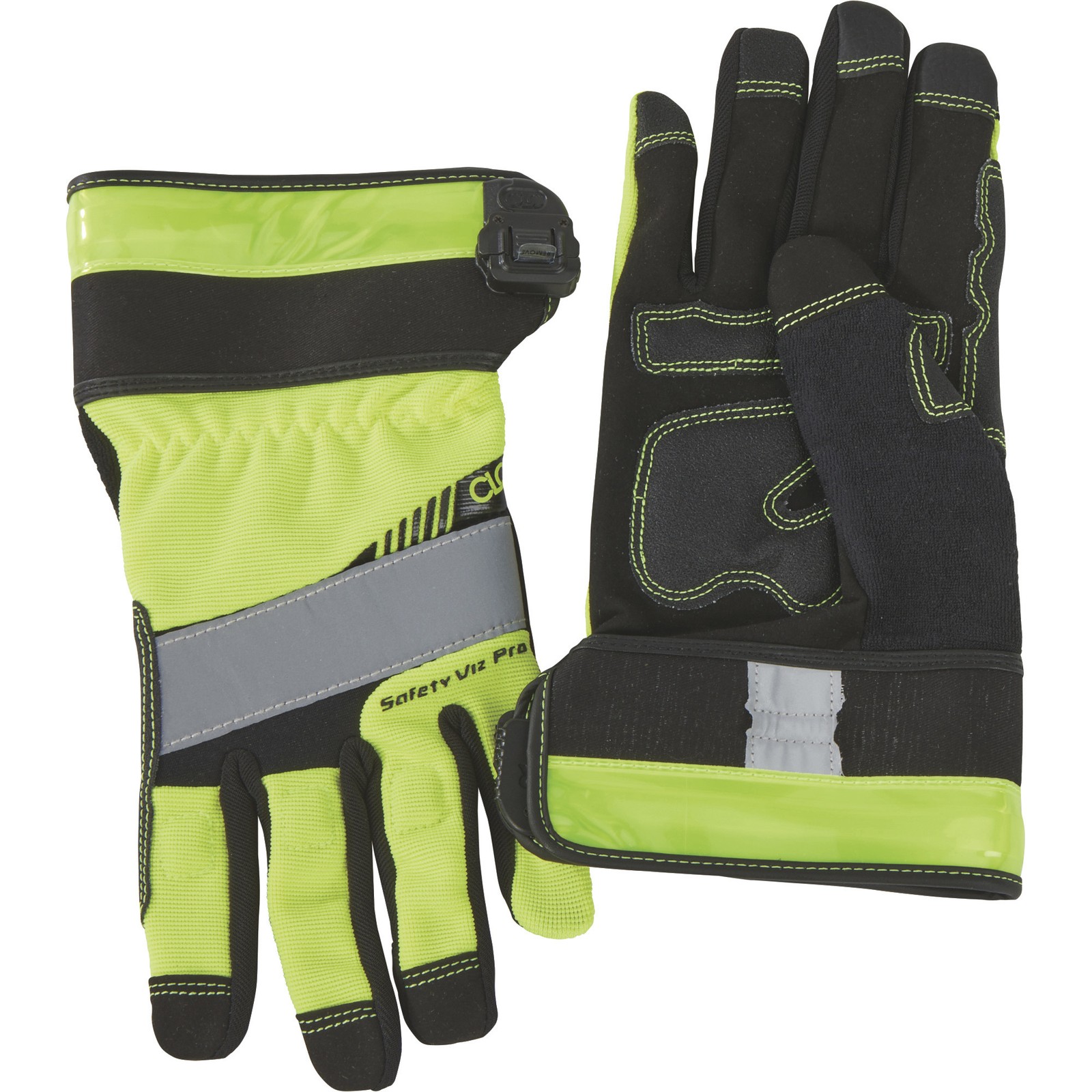 CLC Lighted Hi-Vis Work Gloves, 2X-Large, Model# L146XX