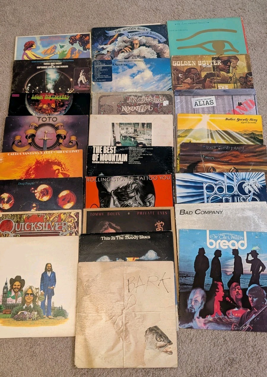 25 Classic Rock Lps Vinyl Toto Iron Butterfly Santana Three Dog Night Moody 25 Classic Rock Lps Vinyl Toto Iron Butterfly Santana Three Dog Night Moody