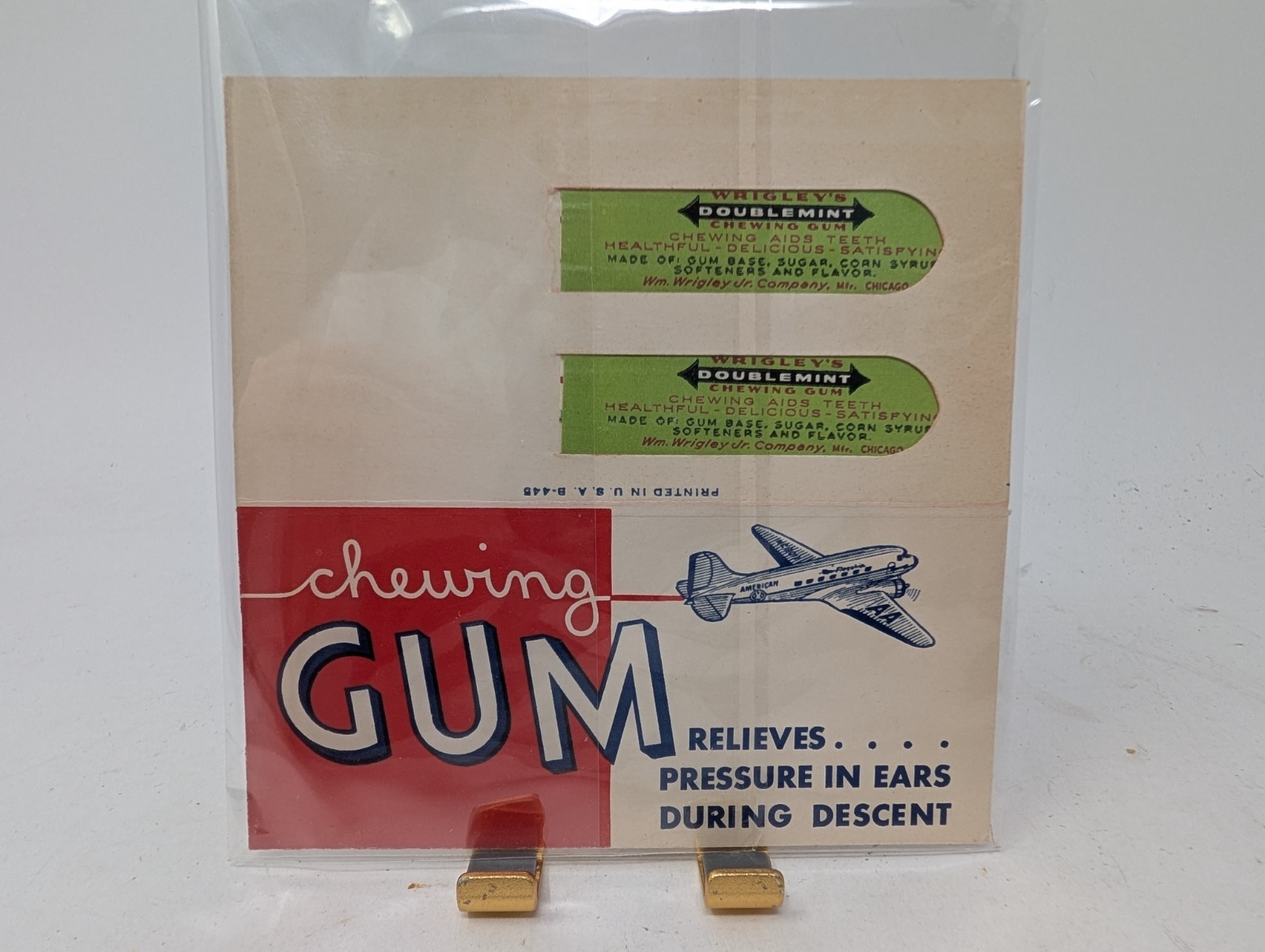 Vintage American Airlines Wrigley's Doublemint Gum Sampler Aviation B-448