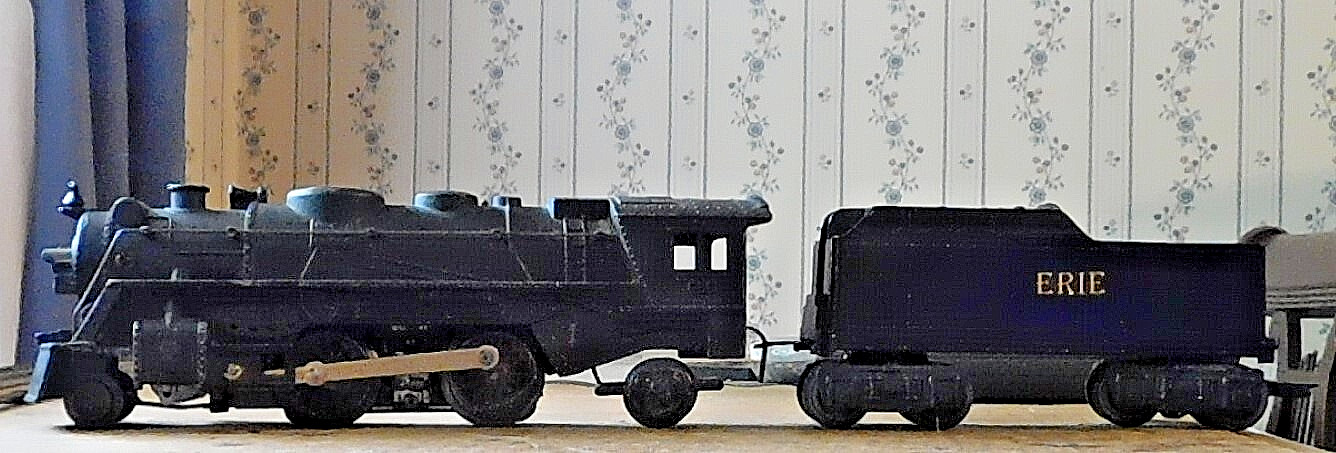 MARX 2-4-2 Cylinder Smoke Loco ~ ERIE Railway ~ Double-Reduction Rd# 666 O-27