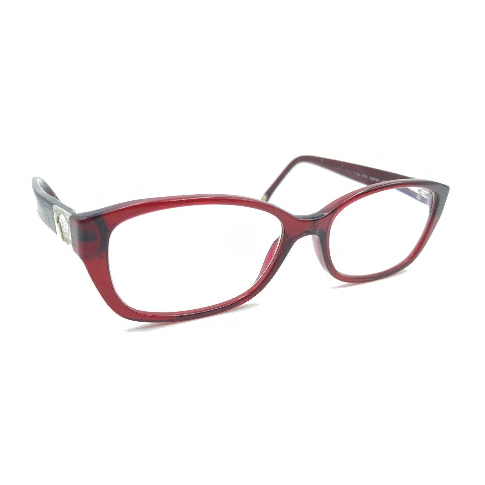 Versace MOD 3148 974 Translucent Red Rectangle Eyeglasses Frames 52-16 135 Italy