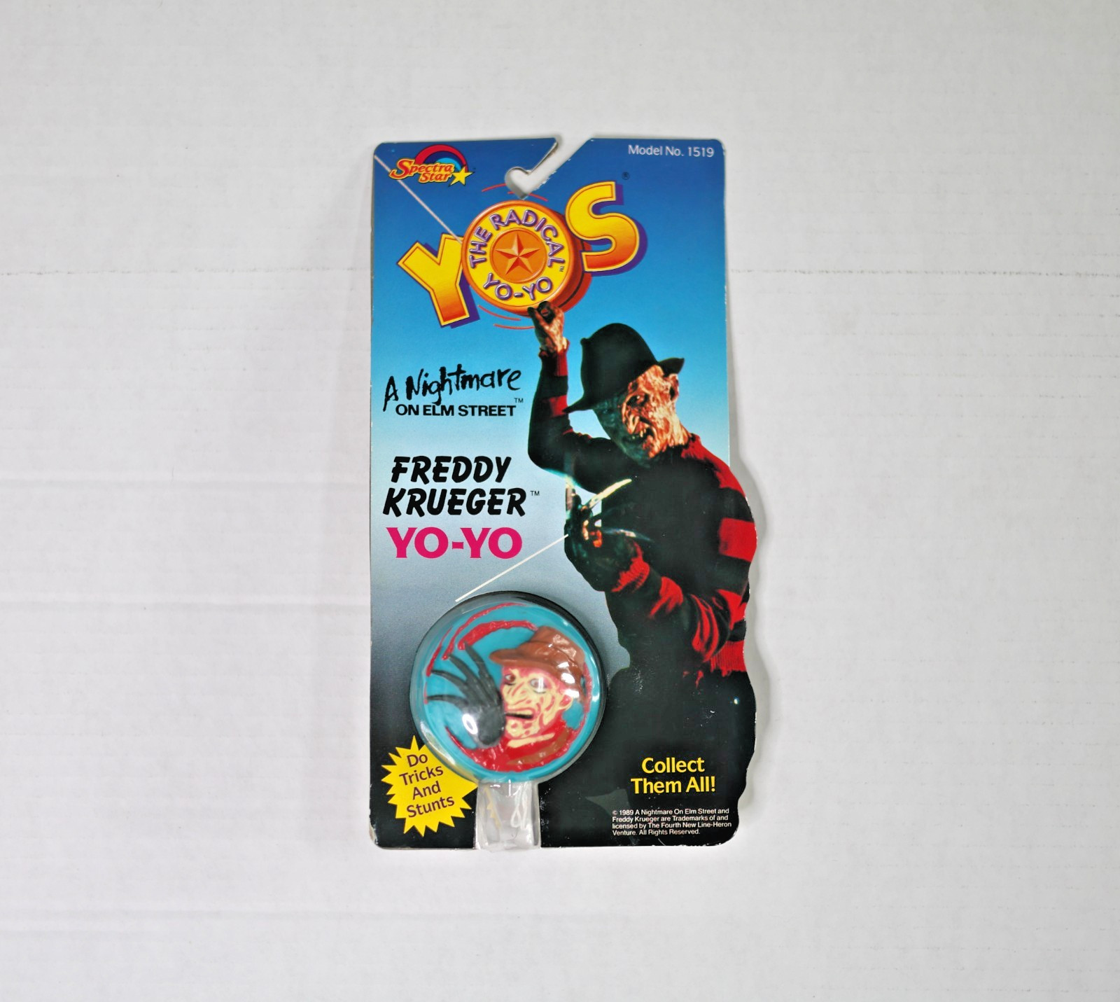 Vintage 1989 Freddy Krueger Yo-Yo A Nightmare on Elm Street Spectra Star NOS