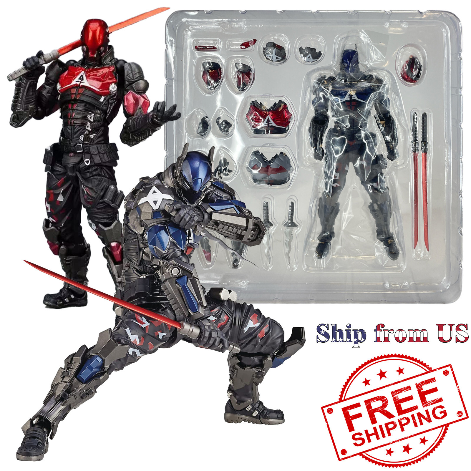 Amazing Yamaguchi Revoltech Arkham Knight Batman Action Figure NEW IN BOX