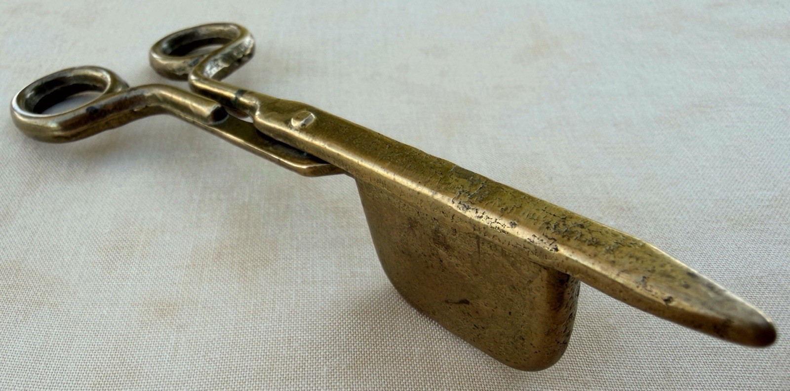 Antique c.1780-1810 Georgian Brass Candle Snuffer Wick Trimmer Scissors English