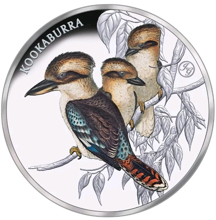 2025 Kookaburra John Gould\'s Privy Niue Island 1 oz Silver Proof $1 Dollar Coin
