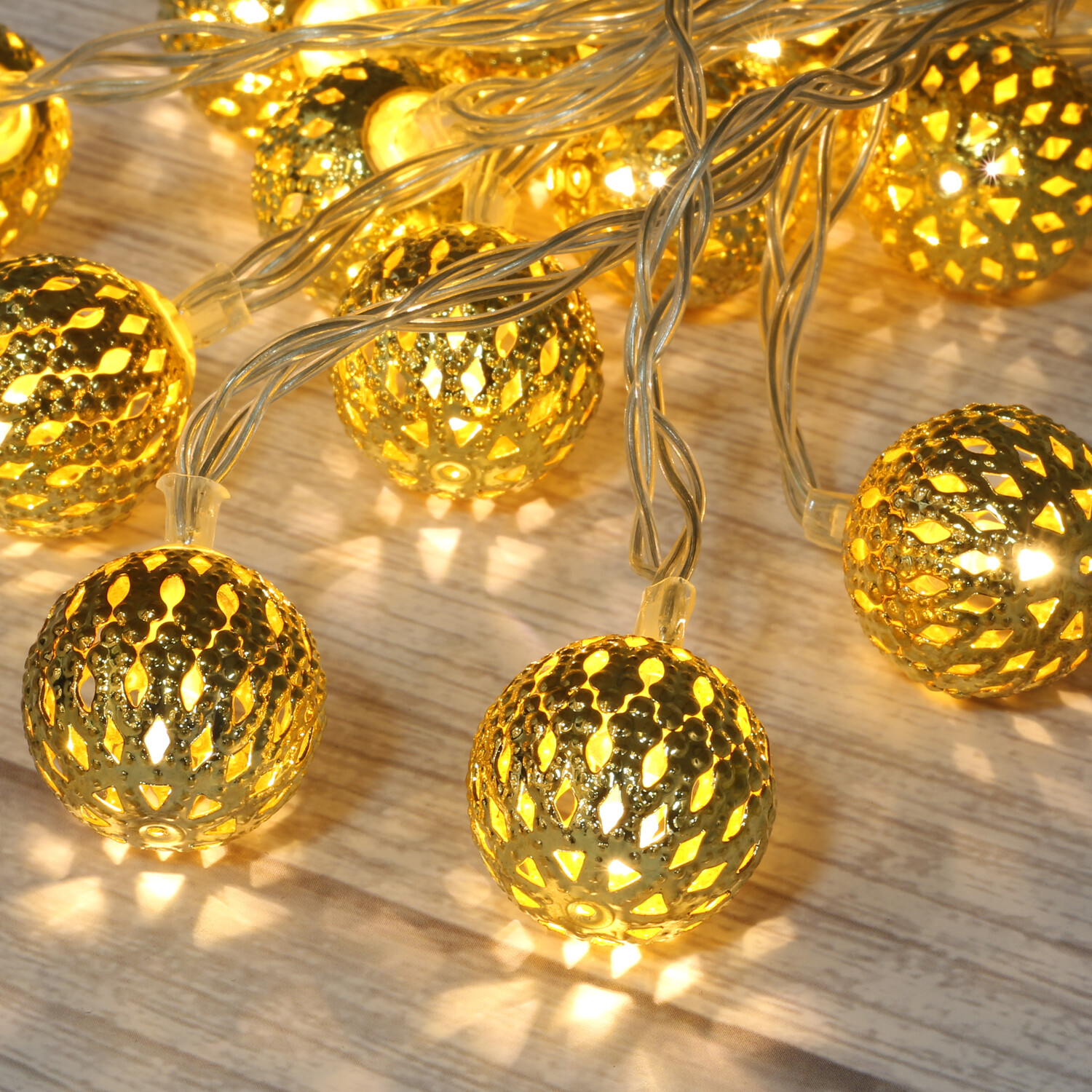 Betus 10Ft 20 LED Moroccan Globe LED Fairy String Lights Party Hanging Lights Betus 10Ft 20 LED Moroccan Globe LED Fairy String Lights Party Hanging Lights