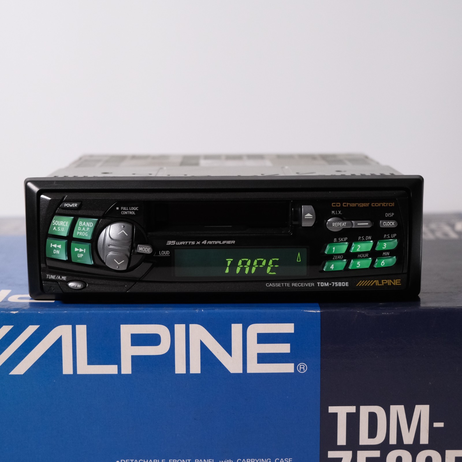 NOS Alpine TDM-7580E Cassette Receiver Open Box Old School Car Audio 35Wx4