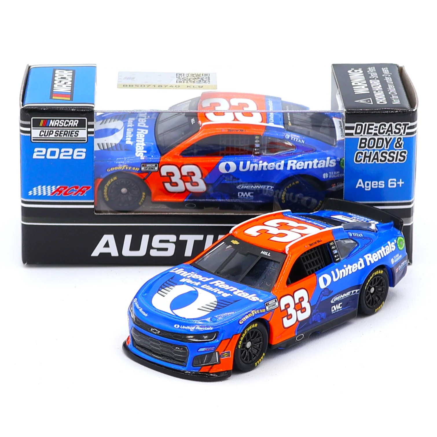 Austin Hill 2026 United Rentals 1:64 Nascar Diecast