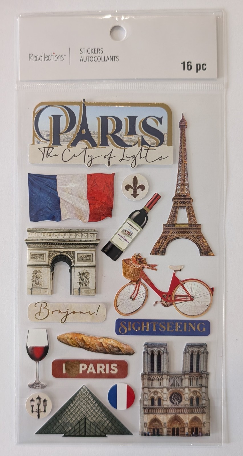 Paris France Travel Vacation Scrapbooking Stickers by Recollections 