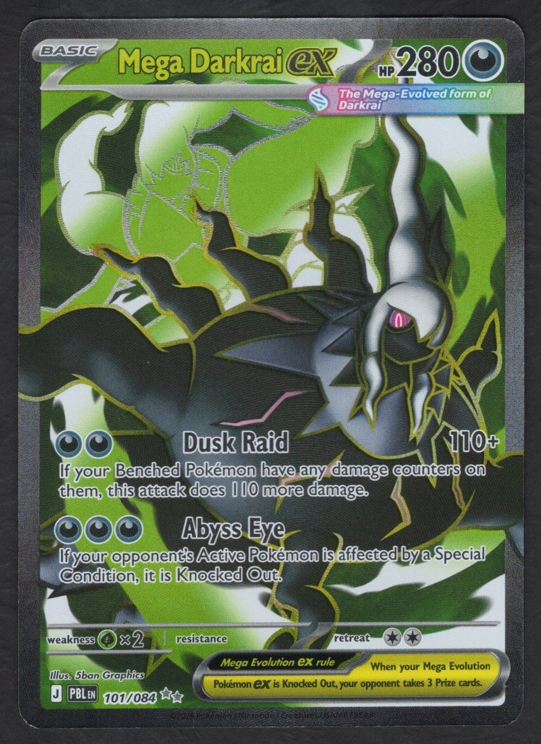 Mega Darkrai ex 101/084 Ultra Rare Pitch Black Pokemon EN Near Mint
