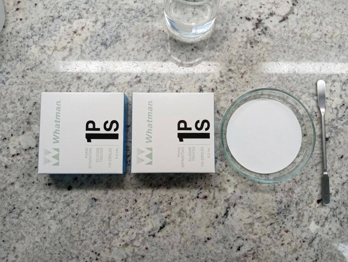 100x Whatman 1PS Phase Separator Filter Paper 9.0cm Ø Silicone Treated NOS Seale 100x Whatman 1PS Phase Separator Filter Paper 9.0cm Ø Silicone Treated NOS Seale