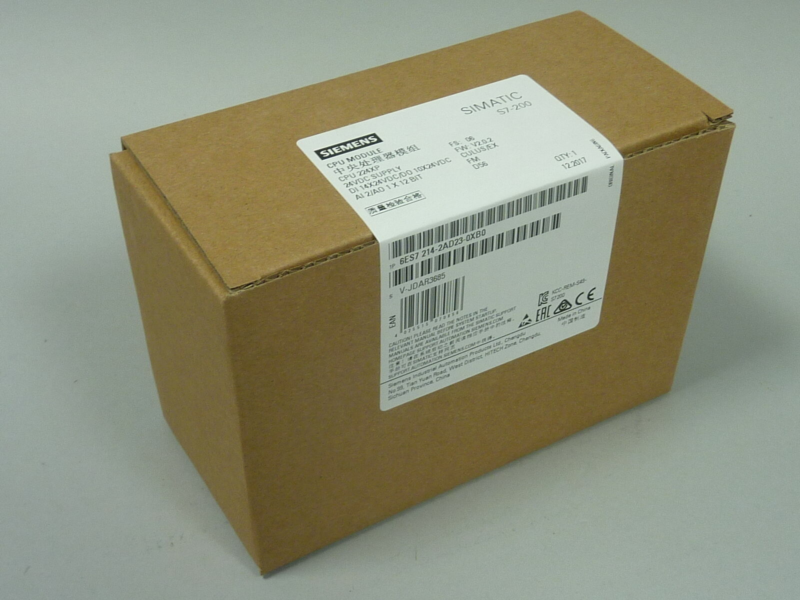 1PC New Siemens 6ES7214-2AD23-0XB0 6ES7 214-2AD23-0XB0 In Box Expedited Shipping