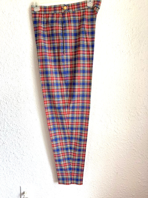 Escada Sport Plaid Pants, 42 EU, 12 US  Wool, Y2K