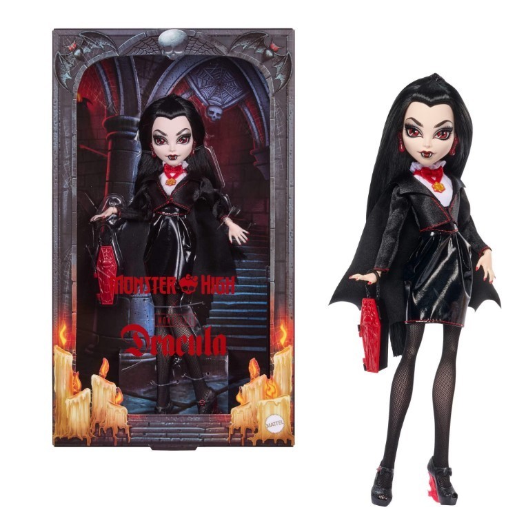 Monster High x Universal Monsters Dracula Collector Doll with Black Dress & Coff Monster High x Universal Monsters Dracula Collector Doll with Black Dress & Coff