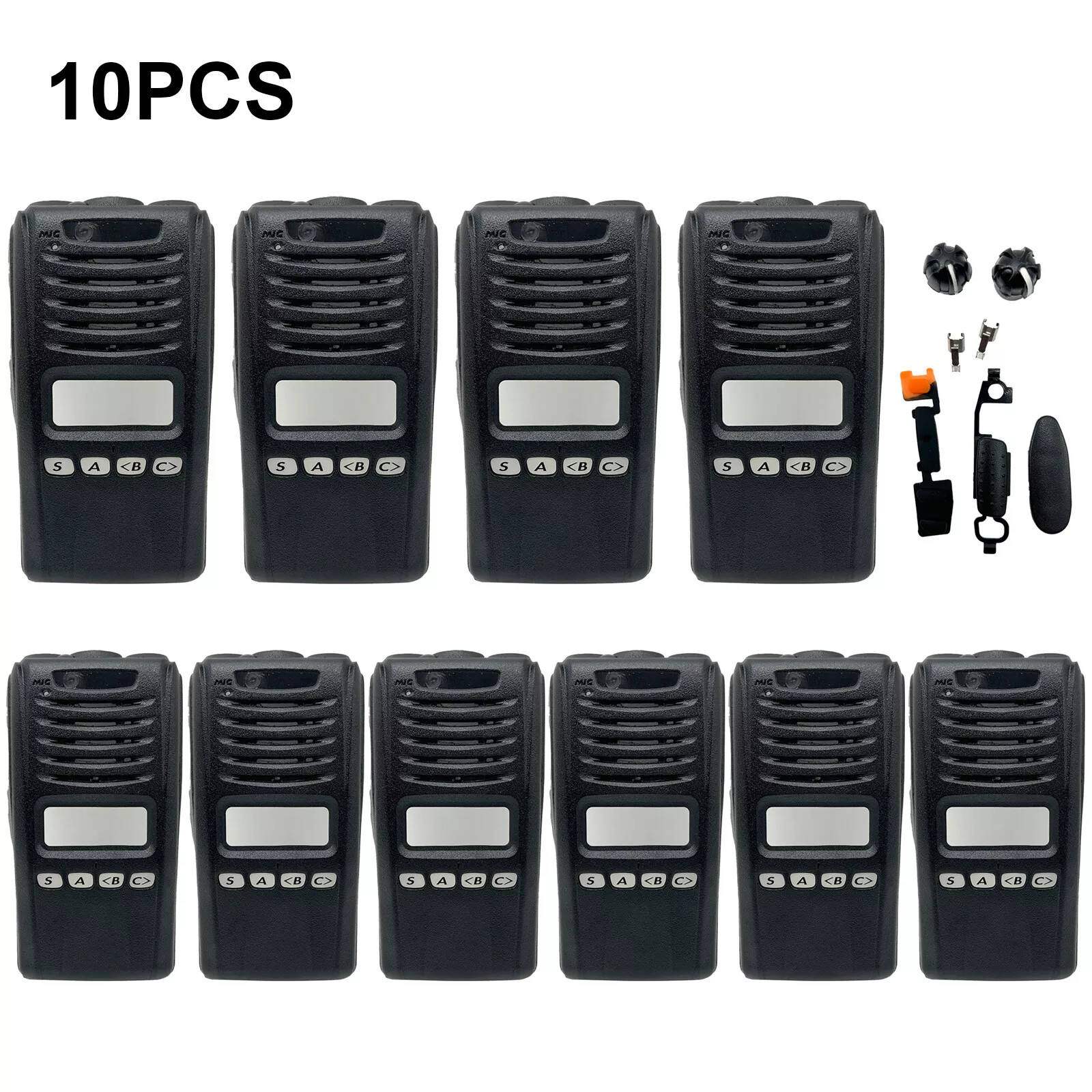 NX-320 Black Replacement Housing Case Cover NX320 NX-320 Handheld Radio 10X
