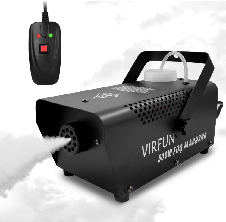 Máquina de Humo 500W 2500 CFM con Luces LED y Control Remoto para Halloween