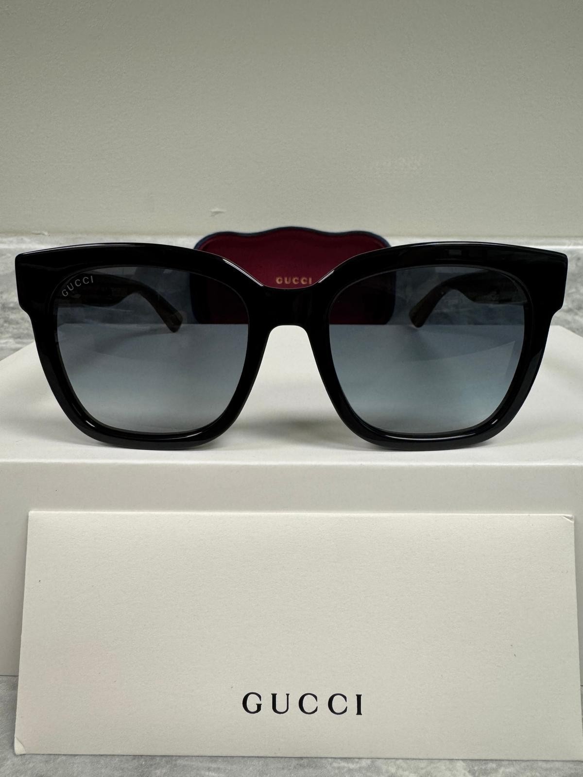 GUCCI | NEW | 0034SN | 0034SN - 002 | BLACK GREEN - RED - SPARKLE | GREY