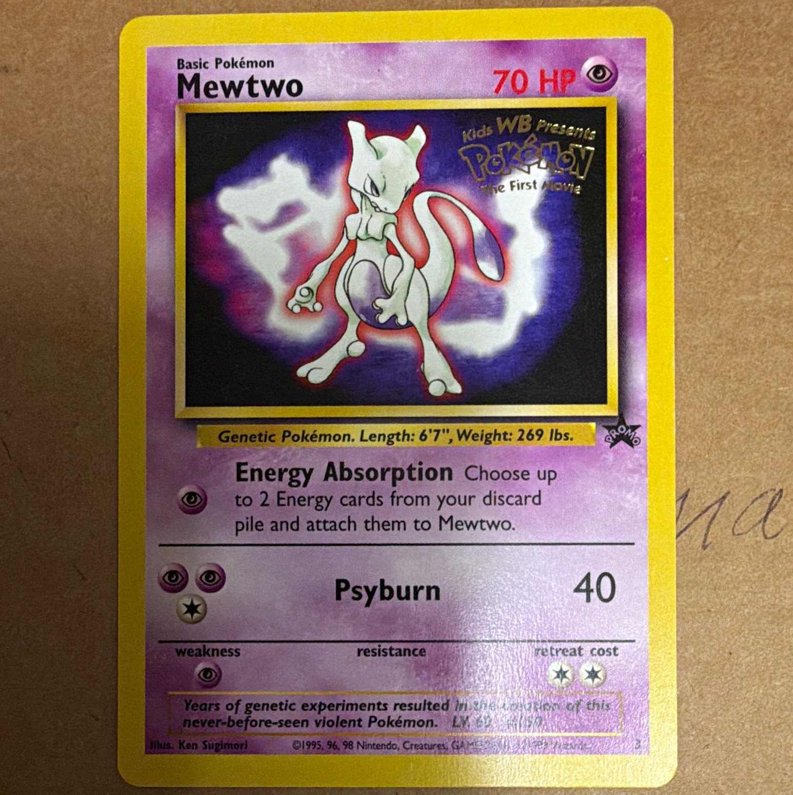 Wizards Pokemon TCG Mewtwo 03/53 Wotc Promo English 70 HP Regular Movie Promo Wizards Pokemon TCG Mewtwo 03/53 Wotc Promo English 70 HP Regular Movie Promo
