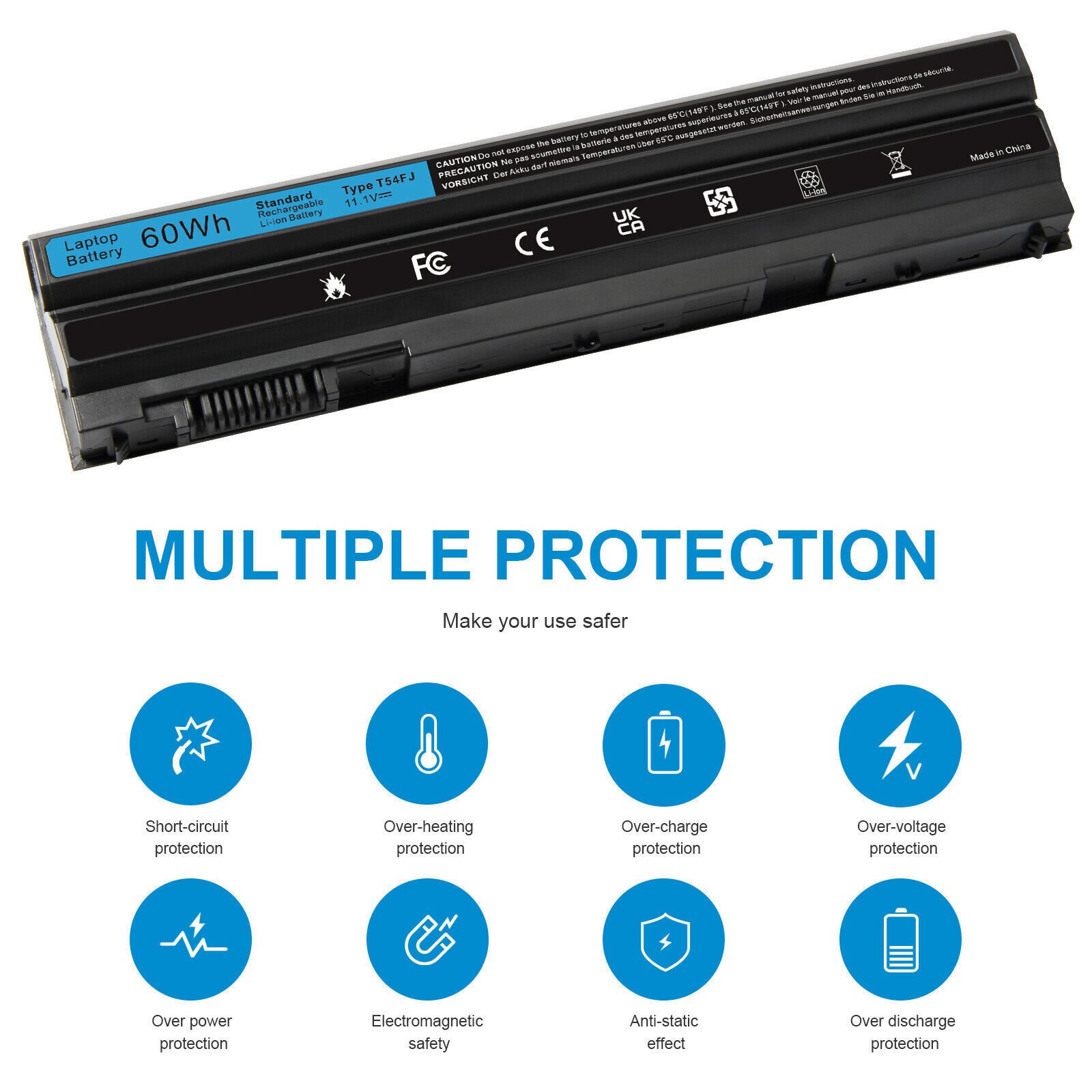 🧡LOT 1-100x E6420 T54FJ Battery For Dell Latitude E5420 E6430 E6520 8858X M5Y0X
