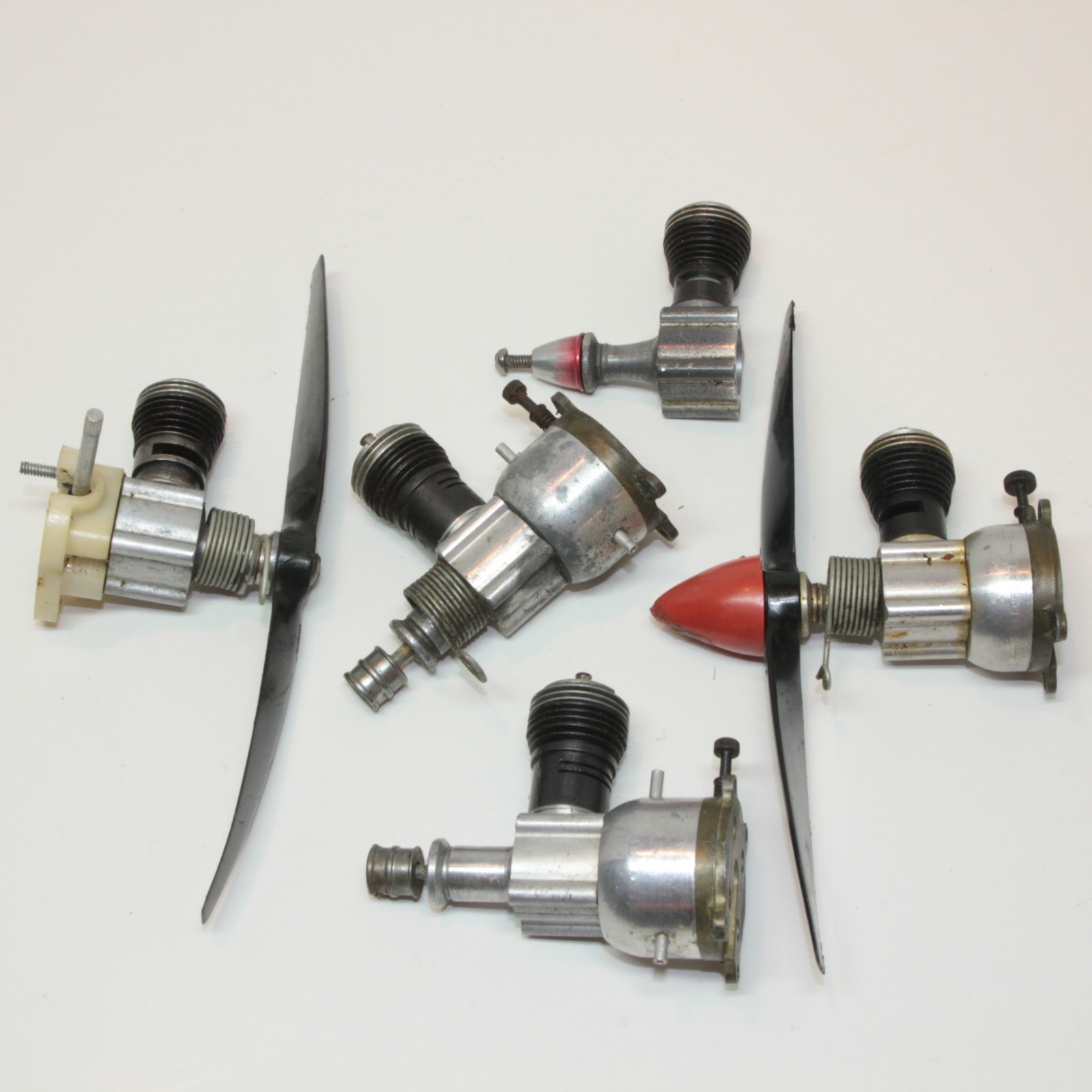 Vintage Cox Nitro Glow Model Airplane Engines .049 Silver Bee Babe Bee Pee Wee