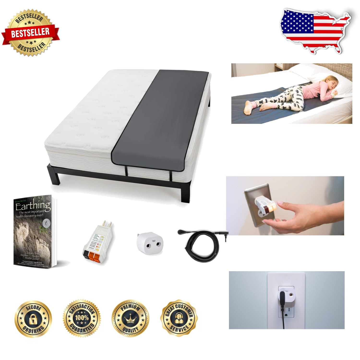 Grounding Sleep Mat Kit - Clint Ober Official, King Size Bed Earthing