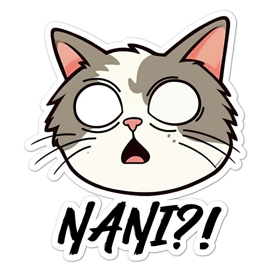 Nani What Anime Sticker Decal