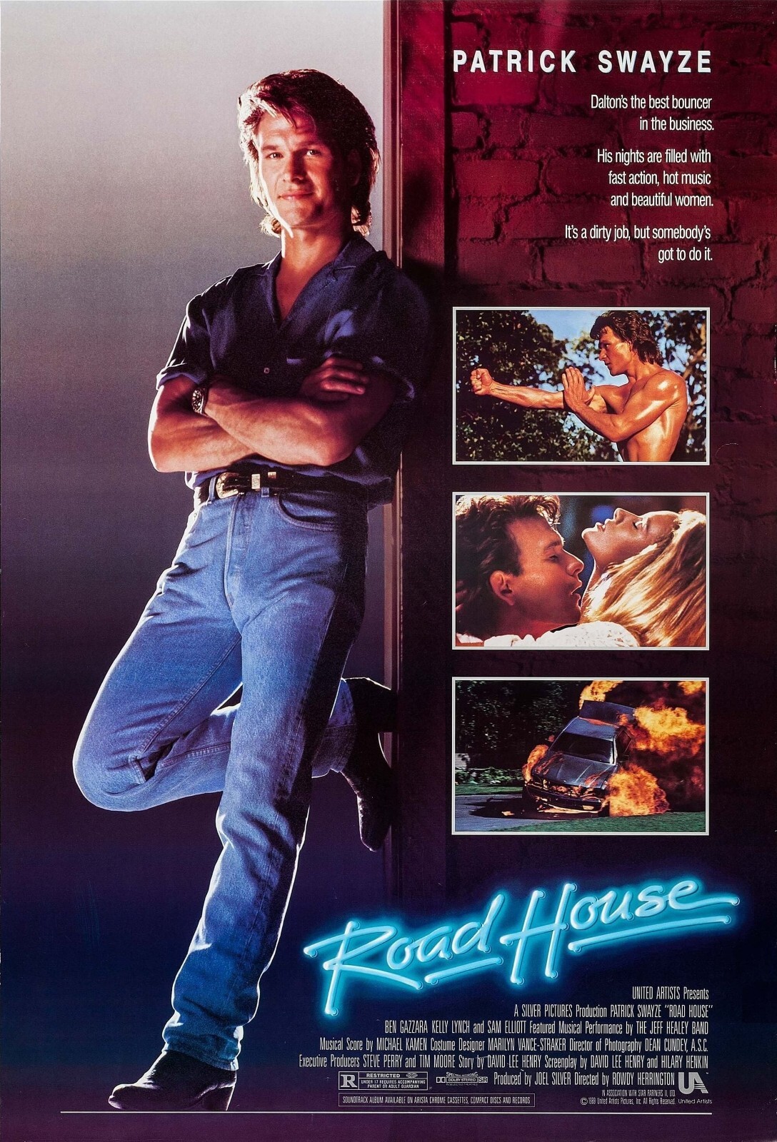 1989 Road House Movie Poster Print 11X17 Dalton Patrick Swayze Sam Elliott πΊπΏ 1989 Road House Movie Poster Print 11X17 Dalton Patrick Swayze Sam Elliott πΊπΏ