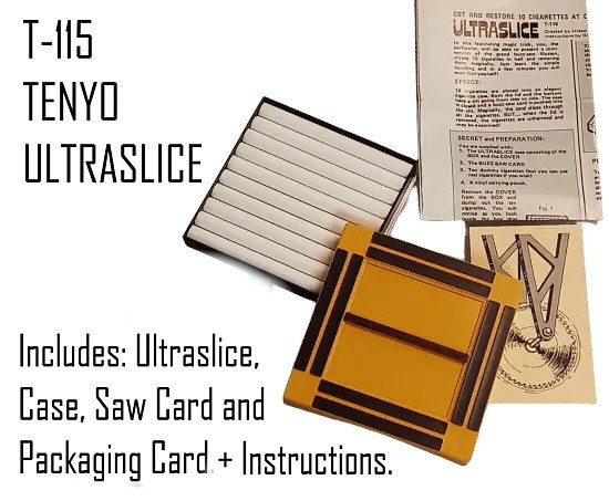 TENYO ULTRASLICE  #T115 - CASE, CARD AND INSTRUCTIONS/PACKAGING CLOSE UP MAGIC