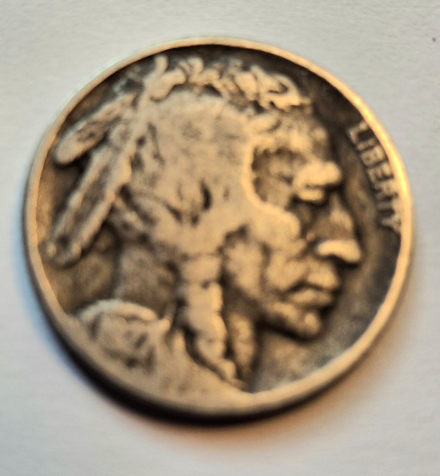 1927 Buffalo Nickel mint error rare Old Coin 2 Feathers Broad Struck Oc