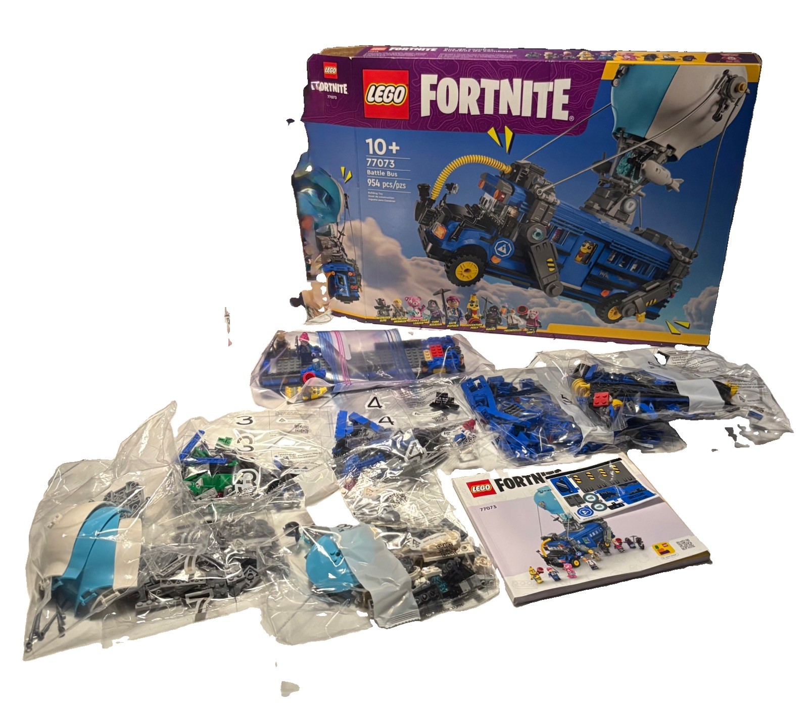 LEGO Fortnite: Battle Bus (77073) ALL MINIFIGS Built Bags 1-2 Complete Set LEGO Fortnite: Battle Bus (77073) ALL MINIFIGS Built Bags 1-2 Complete Set