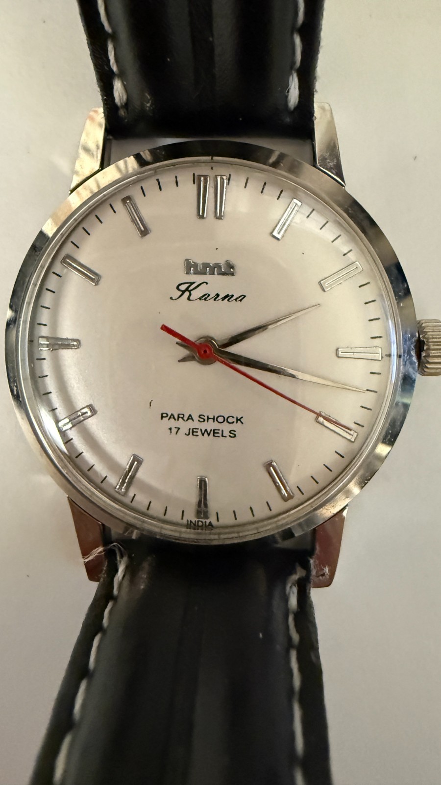 HMT KARNA 17J Hand Winding WHITE DIAL WORKING CONDITION HMT KARNA 17J Hand Winding WHITE DIAL WORKING CONDITION